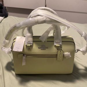 Lime green coach rowan crossbody bag, new with tags & protectant cover’s.